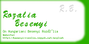 rozalia besenyi business card